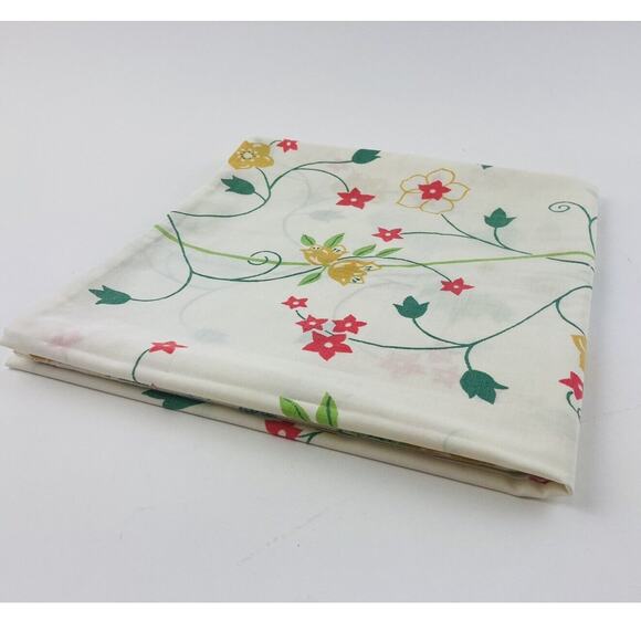 Tastemaker Pillowcase KING Yellow Red Orange Flowers J. P. Stevens percale USA V - Picture 3 of 7